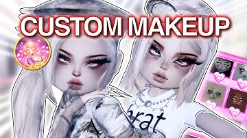I’m Revealing My Custom Makeup Secrets… Blue Custom Makeup Tutorial Guide (Dress To Impress Roblox)