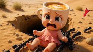🐜 😭 HELP ME! 87,000 Ants TRAPPED CAPPUCCINA's Baby! ⏰ 25Minutes Left! 🚨 AI ANIMATED VIDEO! 💥