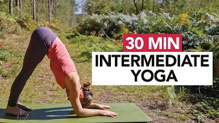 30 Min Intermediate Yoga Flow to Improve Strength & Flexibility