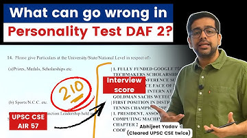3 mistakes to avoid in DAF 2 | UPSC CSE Personality test 2025