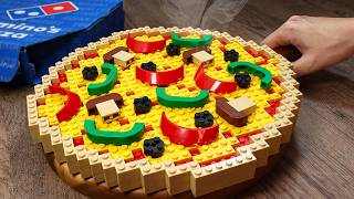 Homemade The Perfect LEGO Cheesy Domino’s Emergency Pizza Plus One New York style Recipe IRL ASMR