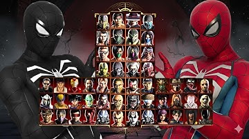 Symbiote Spider-Man & Spider-Man BREAK the MK9 Tag Ladder | Insane 60FPS Run