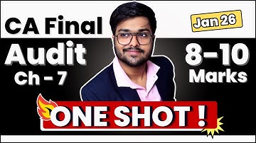 Ch 7 | CA Final | SA 700, SA 701, SA 705, SA 706, SA 710, SA 720 | May 26 | Jan 26 | CA Chirag Garg