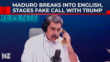 Maduro maakt komische sketch: neptelefoontje, xylofoonsolo... allemaal tijdens officiële uitzending