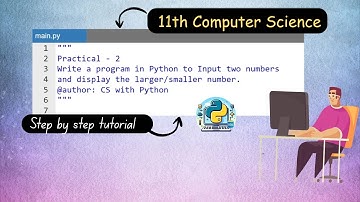 Class 11 CS Practical - "Larger & Smaller Number Program" 🐍 | Python Explained Step-by-Step