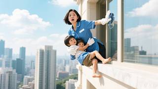 Twins dangling off balcony! Cleaning girl saves them→marries into riches, rewrites destiny!