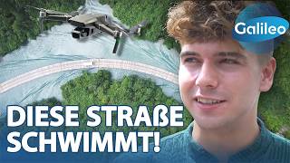 Chinas schwimmende Straße: Reporter Robert fährt mitten über einen See!