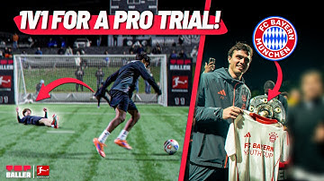 1v1 For a PRO TRIAL! 🔥 ft. FC Bayern & RB Leipzig Scouts! 👀