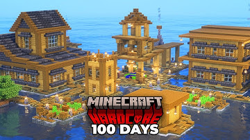 I Survived 100 Days LOST AT SEA in Minecraft Hardcore