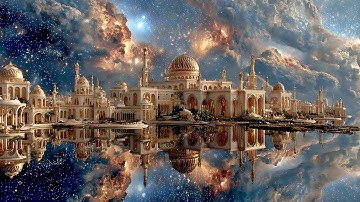 Enter Into the Light of Heaven | 4K Fantasy Cities, Ethereal Ambience & Cosmic Calm