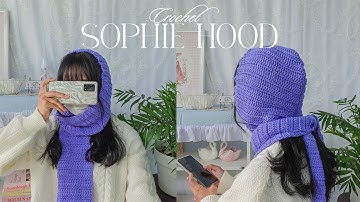 Crochet Sophie Hood💜Hướng dẫn móc mũ trùm đầu liền khăn choàng kiểu cơ bản siêu dễ làm💜Vyvascrochet