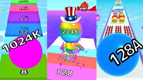 Ball Run 2048 ♾️ Infinity 💥 vs Man Runner 2048 Satisfying Gameplay 🧍‍♂️ vs Ball Run Infinity 🔵