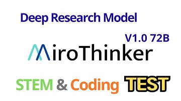 600개 툴을 이용하는 심층 연구 모델. MiroThinker v1.0 72B. 논리,수학,엔지니어링,코딩 성능테스트