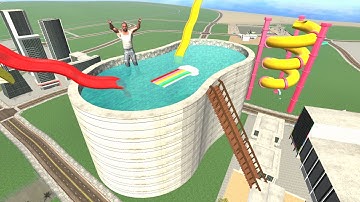 Franklin Found Giant Swimming Pool in Indian Bike Driving 3D | GTA 5