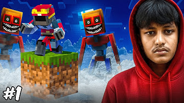 I Survived ONE BLOCK with Every HORROR Mod in Minecraft 💀
