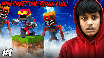 I Survived ONE BLOCK with Every HORROR Mod in Minecraft 💀