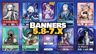 BIG UPDATE!! New 5.8 To 7.1 Full Detailed Banner ROADMAP! Pierro, Furina, Columbina - Genshin Impact