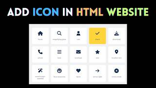 How to Add ICON in HTML Website Easily