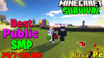 👁️‍🗨️ New Best Public Survival Smp Server For Minecraft 🌲| Java + Pe | 24/7 Online  | Free To Join 😱