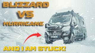 Surviving GIANT BLIZZARD & EXTREME Arctic HURRICANE Coast! SNOW STORM Winter Van Life Solo Camping