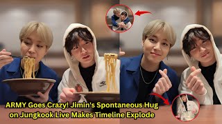 Sweet Moment! Jimin's Hug Makes Jungkook's Cooking Live Feel Like a Romantic Drama