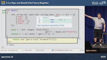 Lightning Talk: It Is a Pipe, but Should It Be? (Sorry Magritte) - Björn Fahller - C++ on Sea 2025