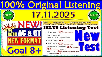 IELTS LISTENING PRACTICE TEST 2025 WITH ANSWERS | 17.11.2025