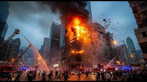 Massive Fire Engulfs Chinachem Tower in Hong Kong | Shocking Blaze in Central District!