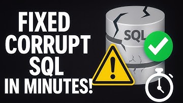 How I Fixed a Corrupted SQL Server in Minutes!