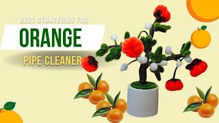 DIY ORANGE WITH PIPE CLEANERS|SIMPLE DIY FOR BEGINNERS|DIY PIPE CLEANER ORANGE