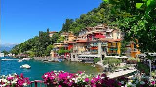 Varenna Lake Como Italy - 4k Video Ultra HD Walking Tour 2024 ▶︎CAPTIONS