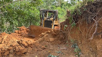 Perfect Results in Clearing Roads with a D6R XL Bulldozer