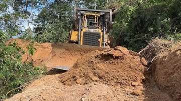 Perfect Results in Clearing Roads with a D6R XL Bulldozer