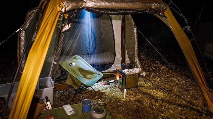 Hot Tent Winter Camping - Freezing Overnight Solo Camping with Van 