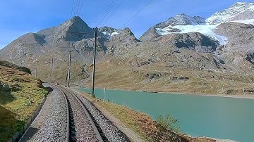 ★ 4K 🇨🇭 Pontresina - Tirano cab ride, Switzerland [09.2025] Berninabahn Führerstandsmitfahrt