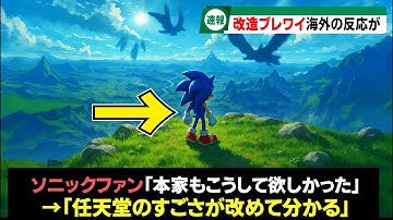 【話題沸騰】海外でバズっている改造ブレワイソニックが爆走→「ソニフロより完成度高い」と比較される任天堂の実力