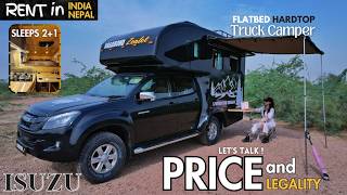 BUY THIS 2024 PICKUP TRUCK CAMPER ON ISUZU/RENT This Truck Camper in India | Motorhome Adventures