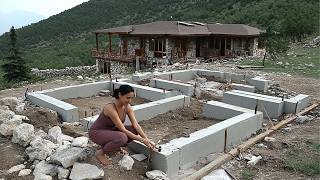 Woman Builds Off-Grid Villa in the Mountains in 210 Days | Start to Finish by @WildNovels