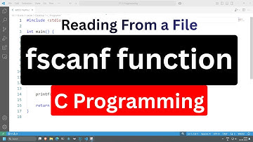 fscanf Function to Read from a File | C Programming Language File Handling Video Tutorial