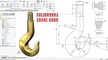 SolidWorks Tutorial | Crane Hook – Step-by-Step Modeling