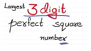 Largest 3 digit perfect square number | long division method | how to find perfect square number