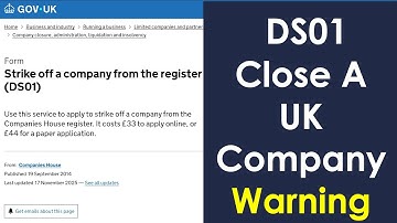 DS01 Closing a Limited Company? Avoid This Trap
