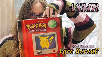 [ASMR] 1000 Sub Face Reveal 🎉 Sorting My Rare Vintage 90s Pokemon Cards ❤️ Whispered Cozy Binder