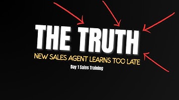 The Harsh Truth Every New Sales Agent Learns Too Late — Day 1 Sales Training
