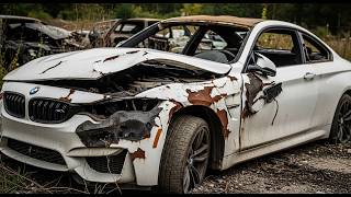 Full Color Change on a TOTALED BMW M4 (White to Black) | Complete Restoration