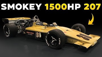 Smokey Yunick and his twin turbo Chevy 207 that shocked Indy 1973