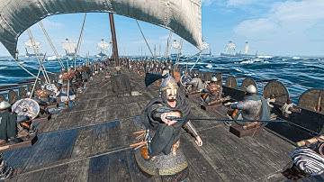 NORTH vs BATTANIANS Naval Battle - Mount and Blade 2 BANNERLORD War Sails DLC