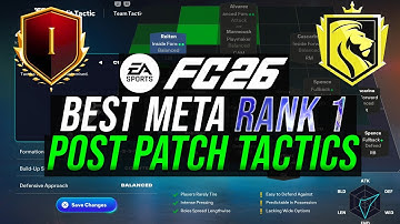 *POST PATCH* Best META 15-0 Rank 1 Custom Tactics & Formations in FC 26