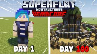 100 Days Minecraft Hardcore SUPERFLAT No Structure 1.21.10