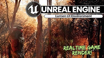Unreal Engine Realtime Gameplay | Autumn Forest Game Level with Lumen and Nanite
